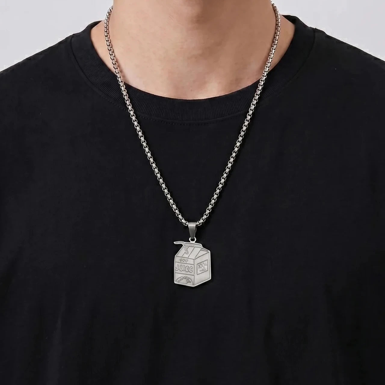 Juice Wrld- juice box necklace