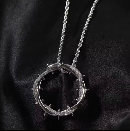 Kendrick- thorn necklace(silver)