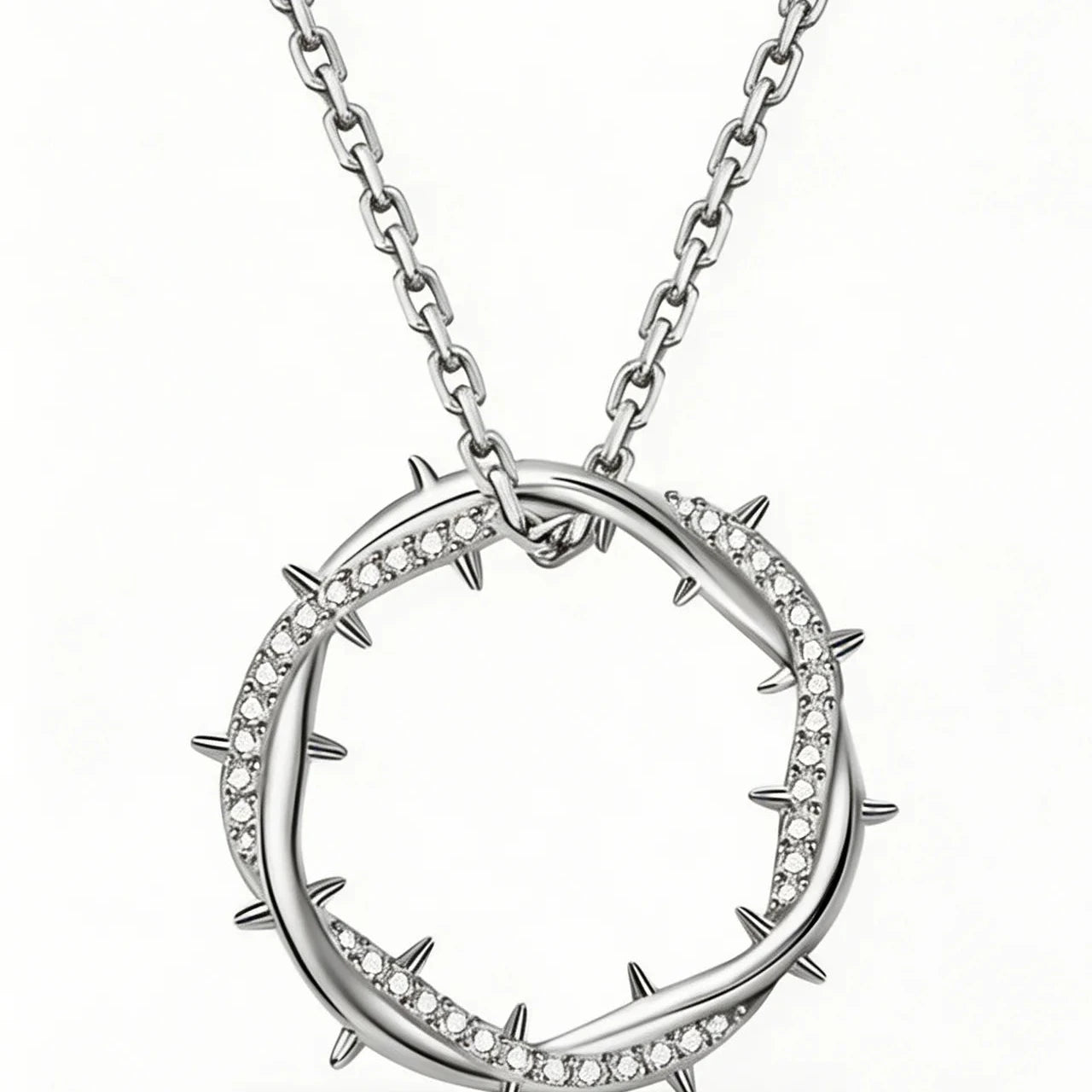 Kendrick- thorn necklace(silver)