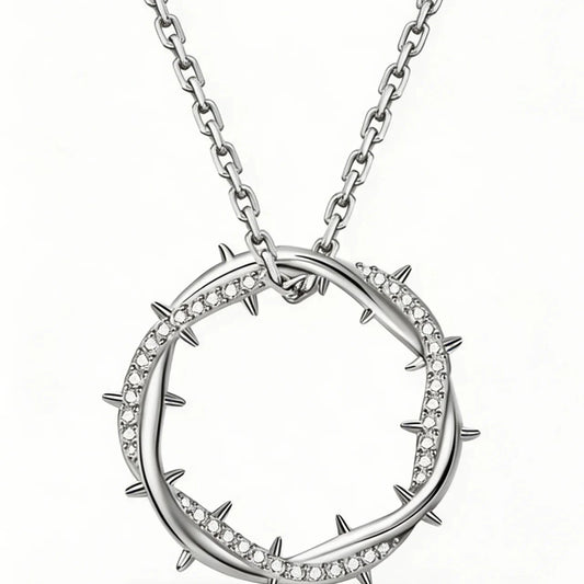 Kendrick- thorn necklace(silver)
